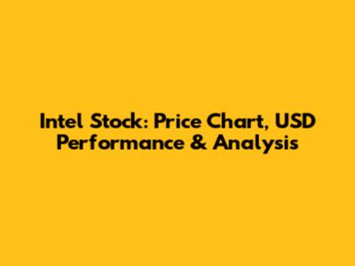 Intel Stock: Price Chart, USD Performance & Analysis