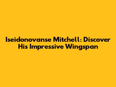 Iseidonovanse Mitchell: Discover His Impressive Wingspan