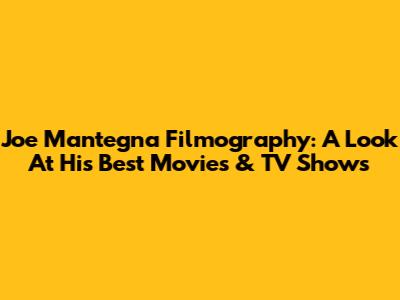 Joe Mantegna Filmography: A Look At His Best Movies & TV Shows