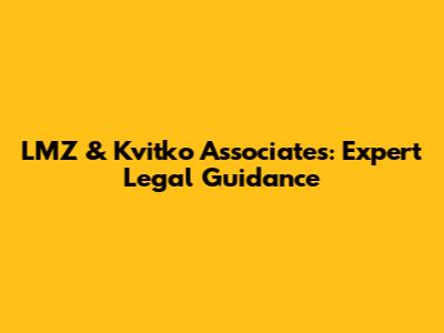 LMZ & Kvitko Associates: Expert Legal Guidance