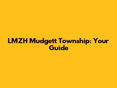 LMZH Mudgett Township: Your Guide