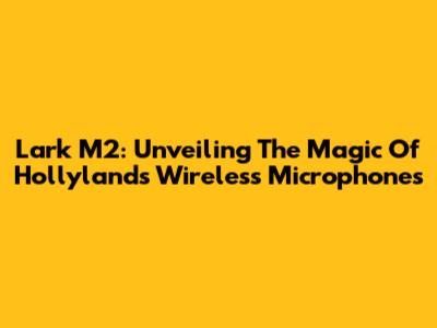 Lark M2: Unveiling The Magic Of Hollyland's Wireless Microphones