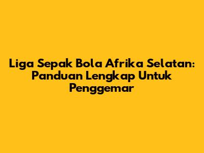 Liga Sepak Bola Afrika Selatan: Panduan Lengkap Untuk Penggemar