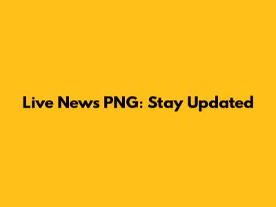 Live News PNG: Stay Updated