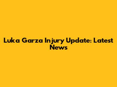 Luka Garza Injury Update: Latest News