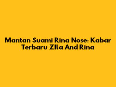 Mantan Suami Rina Nose: Kabar Terbaru ZIla And Rina