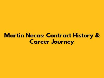Martin Necas: Contract History & Career Journey