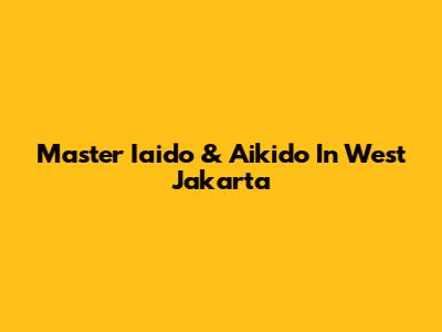 Master Iaido & Aikido In West Jakarta