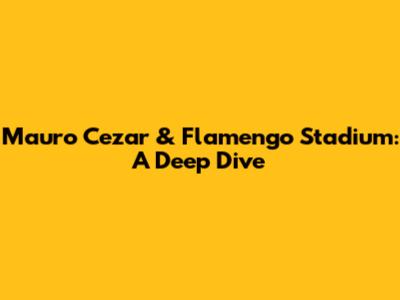 Mauro Cezar & Flamengo Stadium: A Deep Dive
