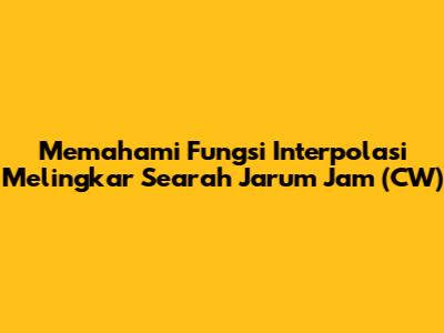 Memahami Fungsi Interpolasi Melingkar Searah Jarum Jam (CW)