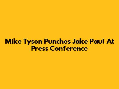 Mike Tyson Punches Jake Paul At Press Conference