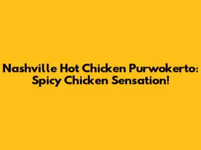 Nashville Hot Chicken Purwokerto: Spicy Chicken Sensation!