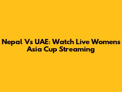 Nepal Vs UAE: Watch Live Women's Asia Cup Streaming