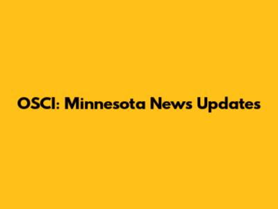 OSCI: Minnesota News Updates