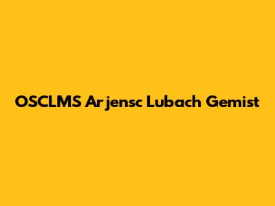 OSCLMS Arjensc Lubach Gemist