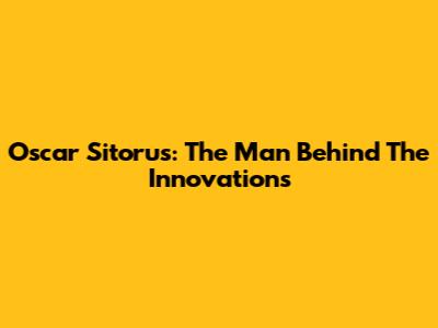 Oscar Sitorus: The Man Behind The Innovations