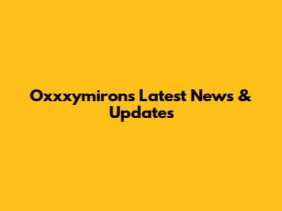 Oxxxymiron's Latest News & Updates