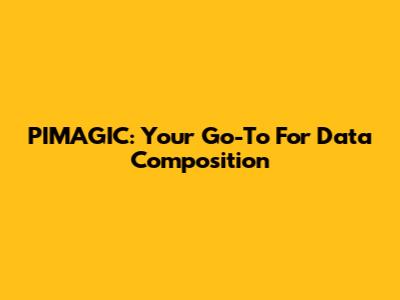 PIMAGIC: Your Go-To For Data Composition