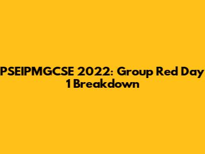 PSEIPMGCSE 2022: Group Red Day 1 Breakdown
