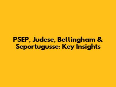 PSEP, Judese, Bellingham & Seportugusse: Key Insights