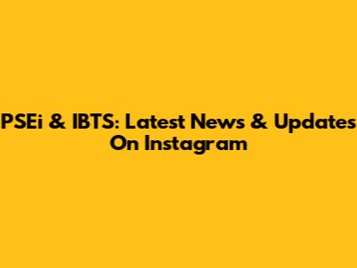 PSEi & IBTS: Latest News & Updates On Instagram