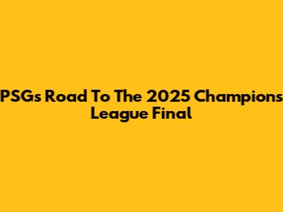 PSG's Road To The 2025 Champions League Final