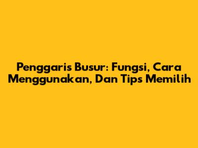 Penggaris Busur: Fungsi, Cara Menggunakan, Dan Tips Memilih