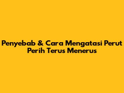 Penyebab & Cara Mengatasi Perut Perih Terus Menerus