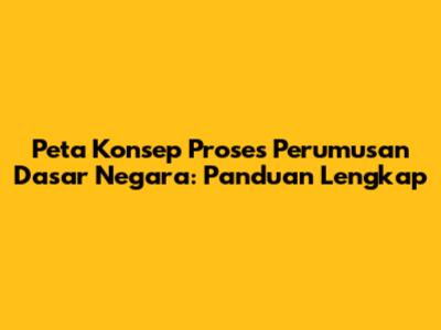 Peta Konsep Proses Perumusan Dasar Negara: Panduan Lengkap