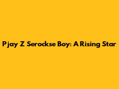 Pjay Z Serockse Boy: A Rising Star