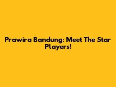 Prawira Bandung: Meet The Star Players!