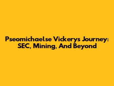 Pseomichaelse Vickery's Journey: SEC, Mining, And Beyond