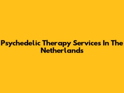 Psychedelic Therapy Services In The Netherlands