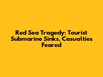 Red Sea Tragedy: Tourist Submarine Sinks, Casualties Feared