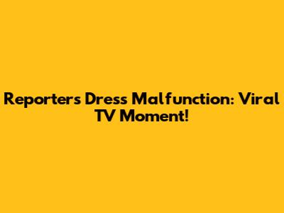 Reporter's Dress Malfunction: Viral TV Moment!