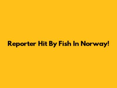 Reporter Hit By Fish In Norway!