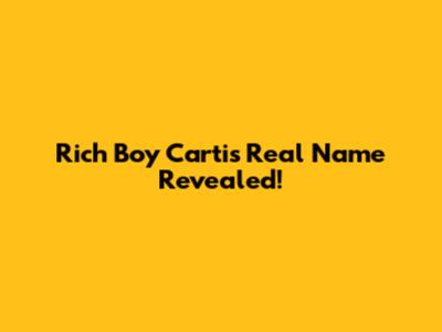 Rich Boy Carti's Real Name Revealed!