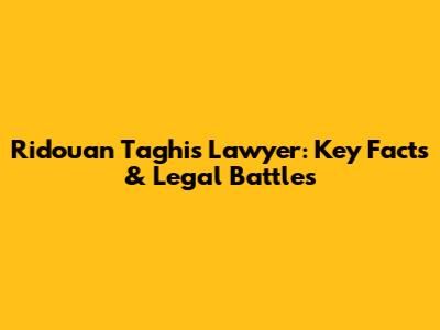 Ridouan Taghi's Lawyer: Key Facts & Legal Battles