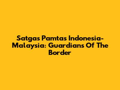 Satgas Pamtas Indonesia-Malaysia: Guardians Of The Border