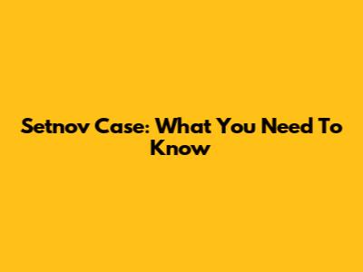 Setnov Case: What You Need To Know