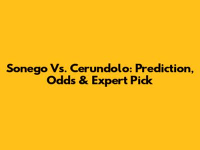 Sonego Vs. Cerundolo: Prediction, Odds & Expert Pick