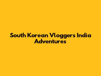 South Korean Vlogger's India Adventures