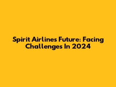 Spirit Airlines' Future: Facing Challenges In 2024