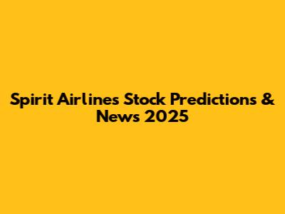 Spirit Airlines Stock Predictions & News 2025