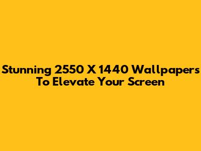 Stunning 2550 X 1440 Wallpapers To Elevate Your Screen
