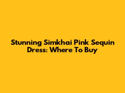 Stunning Simkhai Pink Sequin Dress: Where To Buy