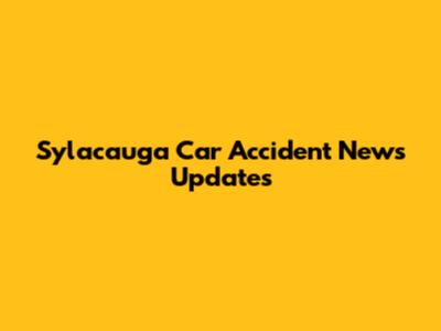 Sylacauga Car Accident News Updates