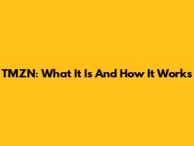 TMZN: What It Is And How It Works