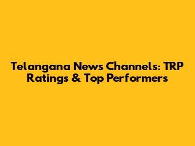 Telangana News Channels: TRP Ratings & Top Performers