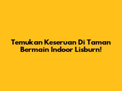 Temukan Keseruan Di Taman Bermain Indoor Lisburn!